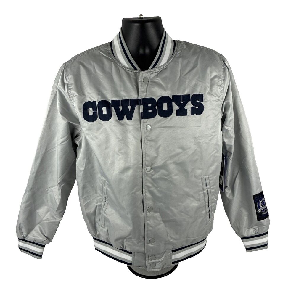 New Mens Ultra Game NFL Dallas Cowboys Bomber Varsity Jacket Size Small NWT $130